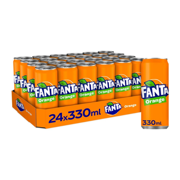Tray blik 24 st 33 CL - Fanta Orange